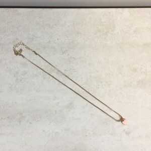 Rose gold chain with pink heart drop